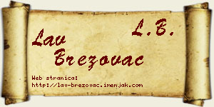 Lav Brezovac vizit kartica